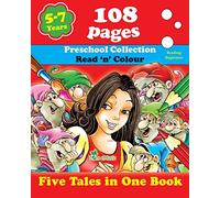 Five Tales in One Book: Read 'n' Color Your Fairy Tale - Preschool Collection - Coloring Picture Book for Beginner and Intermediate Readers (5-7 Years Old Kids): Volume 3