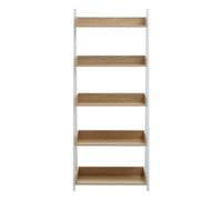 Five Tier Natural Oak Ladder Shelf Unit | Bradbury