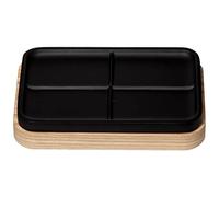 FIVE TRIBECART Combination Polyresin Soap Dish, Black/White, 13x8,5x2,5 cm