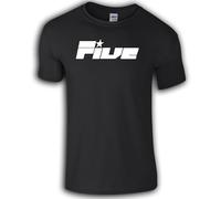 Five Tshirt | 90s | Boy Band | Pop | (UK, Alpha, L, Regular, Regular, Black)