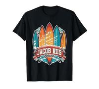 Five Vintage Surfboards - Jacob Riis Park Beach NY T-Shirt, Men, Black, Medium