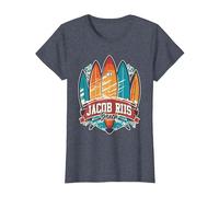 Five Vintage Surfboards - Jacob Riis Park Beach NY T-Shirt, Women, Heather Blue, X-Large
