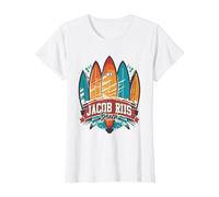 Five Vintage Surfboards - Jacob Riis Park Beach NY T-Shirt, Women, White, X-Small