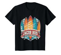Five Vintage Surfboards - Jacob Riis Park Beach NY T-Shirt, Youth, Black, 2T