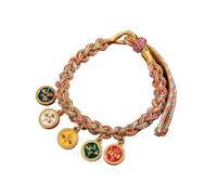 Five-Way God of Wealth for Women - Ethnic Hand Rope with Colorful (Emerald Green)
