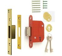 Five x KEYED Alike Dead Lock ERA Fortress 79mm (3.0") 5 Lever BS 361-32 Brass