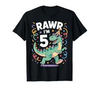 Five Year Old Birthday Rawr I'm 5 Dinosaur Kids T-Shirt