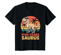 Five Year Old Saurus Dinosaur Birthday Design T-Shirt