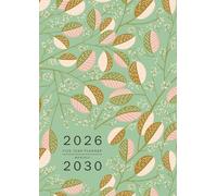 Five Year Planner 2026-2030: A4 Monthly Notebook Organizer Large | Abstract Spring Tree Design Green