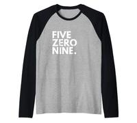 Five Zero Nine Area Code 509 Spokane Washington Raglan Baseball Tee
