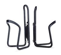 FiveBox Water Bottle Cage, 2Pack Lightweight Aluminum Alloy Bicycle Water Bottle Cage Holder Bracket for Outdoor Activities (Black)