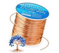 FIVEIZERO 131ft 22 Gauge Copper Wire for Jewelry Making, Pure Dead Soft Bare Copper Wire for Electroculture Gardening, Crafting, Beading, Sculpting