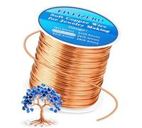 FIVEIZERO 82ft 20 Gauge Copper Wire for Jewelry Making, Pure Dead Soft Bare Copper Wire for Electroculture Gardening, Crafting, Beading, Sculpting