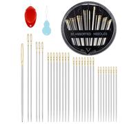 FIVEIZERO Premium Hand Sewing Needles,30-Count Assorted Embroidery Needles with threaders for Handsewing Art Crafts CJ