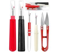 FIVEIZERO Seam Rippers for Sewing - 2 Big and 2 Small Stitch Remover Tools, Thread Ripper, Embroidery Removal Tool with Thread Snips