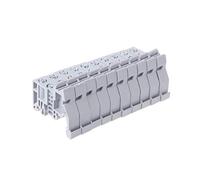 fivekim 10 Pcs Euk,Euk2 Din Rail Terminal Blocks End Stop Bracket Fire-Retardant Fixed Components And Parts Terminal Fixed Terminal Grey