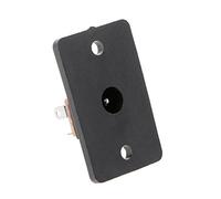 fivekim Female Socket Panel For Barrel Jack Plug Dc 12V Power Connector 5.5 X2.1Mm Plug Connectors And Terminals Black