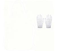 FiveMileBro Halloween Butcher Costume with Bloody Apron, Cleaver in the Head, Butcher Knife, Bloody Gloves & Scars Tattoos - Horror Costume for Halloween Party and Cosplay (Men Women)