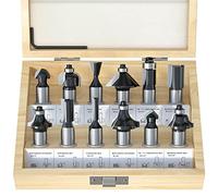 FivePears Tungsten Carbide Router Bits - 12 Piece Router Bit Set with 1/2-Inch Shank for Doors,Tables,Shelves,Cabinets,DIY Woodwork