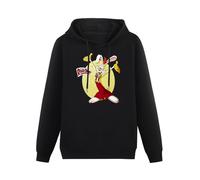 FIVERAM Mens Hoodie Who Framed Roger Rabbit Short Sleeves Black L