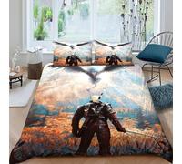 FIVERGIDEC Warrior Griffin Bedding Set 3D Design Animal Theme Wildlife Duvet Cover Set Chic Breathable Quilt Cover Suitable for Family, Couple, Children with Pillow King(220x240cm)