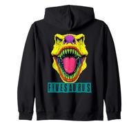 Fivesaurus - Five-A Saurus T-Rex 5th Birthday Zip Hoodie
