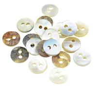 FiveSeasonStuff 20 Pcs Natural Mother of Pearl Sewing Knitting Two Hole Buttons 8/9/10/11.5/12.5/15/18/20mm (12.5mm (20pcs))