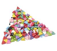 FiveSeasonStuff® 200 Pcs 6mm Triangle Shaped Acrylic Resin 2-Hole Baby Sewing Buttons, for DIY Accessories, Clothing, Shoes, Arts & Crafts, Hats and Handmade Decorations etc