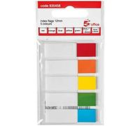 Fivestar 5 Star 12.5X50mm Bright Colours Index Flag - Assorted Colours (5 Packs Of 20)