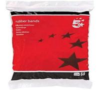 Fivestar 5 Star 296433 Office Rubber Bands No.36 Each 127X3mm Approx 460 Bands Bag 0.454Kg, Brown