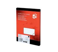 Fivestar 5 Star Labels Laser Copier And Inkjet 8 Per Sheet 105X74mm 800 Labels, White
