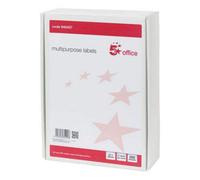 Fivestar 5 Star Office 940457 64 X 38 mm Laser Copier And Inkjet Multipurpose Label - White (Pack Of 500)