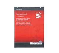Fivestar 5 Star Office (A1) Flipchart Pad Perforated 40 Sheets Feint 20mm Squared (Pack Of 5)