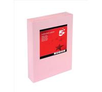 Fivestar 5 Star Office Coloured Copier Paper Multifunctional Ream-Wrapped 80Gsm A4 Light Pink 500 Sheets