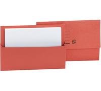 Fivestar 5 Star Office Document Wallet Half Flap 250Gsm Capacity 32mm Foolscap Red Pack 50
