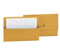 Fivestar 5 Star Office Document Wallet Half Flap 250Gsm Capacity 32mm Foolscap Yellow Pack 50