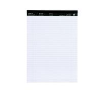 Fivestar 5 Star Office Executive Pad Perforated Top Feint Ruled Blue Margin Red 50 White Sheets A4 Pack 10