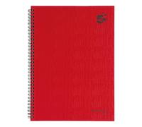 Fivestar 5 Star Office Manuscript Book Wirebound Ruled 160 Pages A4 (Pack 5), Red