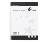 5 Star Value Wirebound Notebook 60gsm Ruled 100 Pages A4 [Pack of 10]