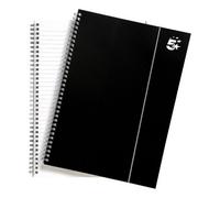 Fivestar 5 Star Wirebound Notebook Ruled 80Gsm 160 Page Polypropylene A4 Black (Pack Of 6) 930300