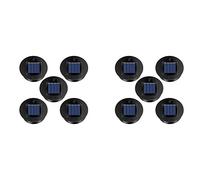 Fivetwofive 10 Pack Replacement Solar Light Parts(Top Size 2.76 Inches, Bottom Size 2.36 Inches),7 Lumens Warm White LED Waterproof
