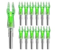 Fivetwofive 12PCS Lighted Nocks for Arrows with .204 Inside Diameter, High-Visibility Lighted Nocks, Lighted Arrows Nocks Green