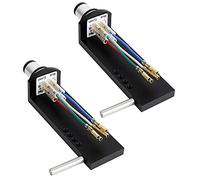 Fivetwofive 2 x Record Player Head with Holder for Stylus Cartridges for Vinyl Records, 750058409