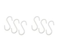 Fivetwofive 6 Pcs White Plastic S Shaped Hanging Hooks Scarf Apparel Hangers