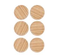 Fivetwofive 6 PCS Wine Glass Covers Wood Drinking Glass Lids to Keep Bugs Out Wood Water Glass Toppers Keeps Debris and Dust