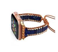 Fivoilin Boho Beaded Bracelet Compatible with Apple Watch Band 42mm 44mm 45mm 46mm 49mm Women, Handmade Natural Stone Braided Apple Watch Strap for iWatch Band Series 10 9 8 7 6 5 4 3 2 1 SE Ultra 2 -