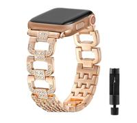 Fivoilin Stylish Bands Compatible with Apple Watch Bands for Women 42mm 44mm 45mm 46mm 49mm Series 10 9 8 7 SE Ultra 2, Dressy Jewelry Bracelet Bling Diamond Metal Strap Replacement for iWatch Band