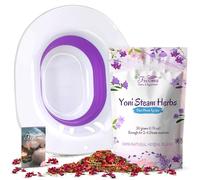 Fivona 2-in-1 Yoni Steaming Kit Over The Toilet Seat with V Steam Herbs Blue Moon Recipe for Detox, Cleansing, PH Balance and Odor Control
