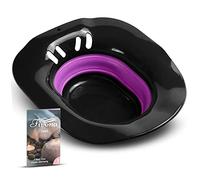 Fivona Foldable Sitz Bath Yoni Steam Seat for V Steaming and Sitz Bath Soaking - Special Black Line Over the Toilet Home Perineal Spa for Postpartum and Hemorrhoids Care