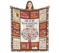 Fiwbnasz Book Lovers Blanket Gift, Book Reading Librarian Gifts Throw Blanket 50"x60", Book Club Gifts for Reading Lover Bookish, Book Lover Birthday Christmas Graduation Blanket Gift